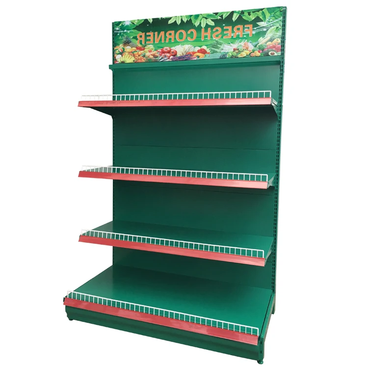 Gondola Stainless 5 Layer Vegetable Fruit Rack Shelves for Retail Store Racking