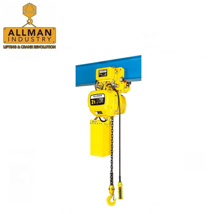 ALLMAN Heavy Duty  220V Electric Chain Hoist 1 ton with Electric Trolley