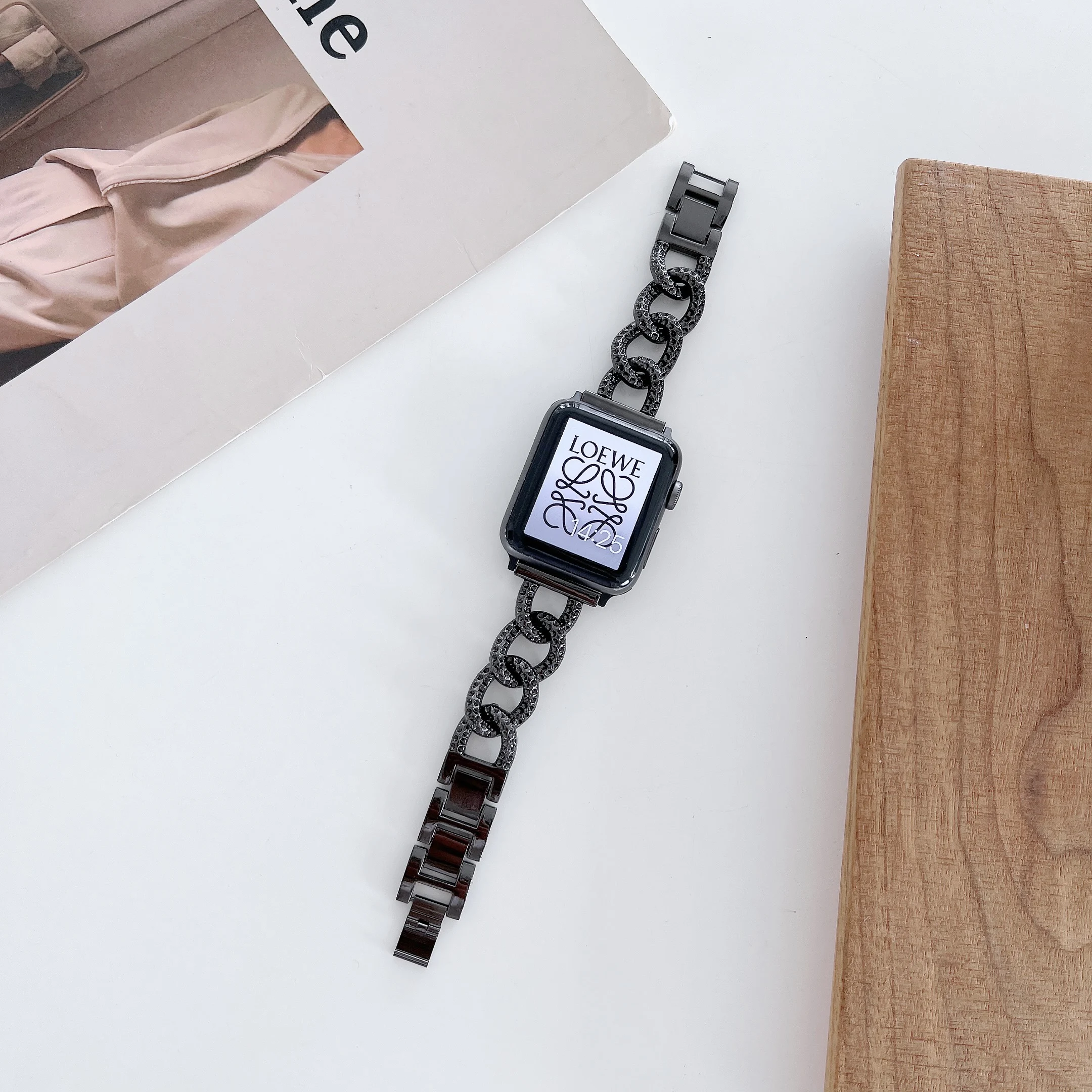 Multifunctional Replacing Watch Strap Stainless Steel Band Metal Women for IWatch 9 8 Se 7 6 5 4 3 2 1