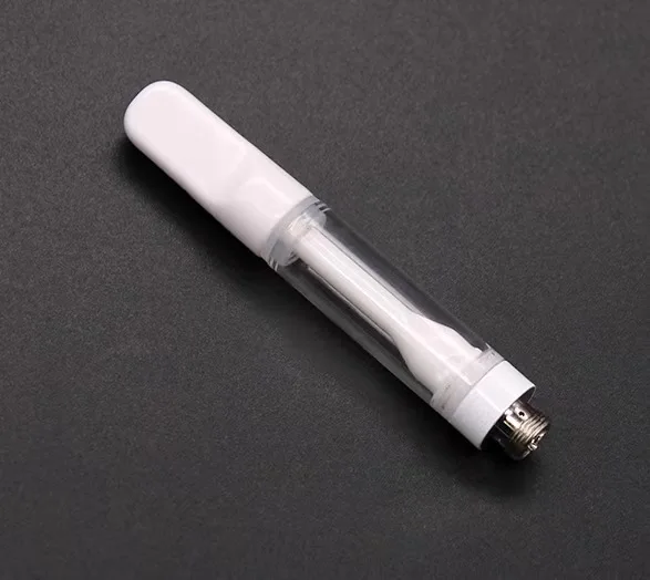 510 Thread Glass Tank No Leakage Cbd Cartridge Vaporizer White 1ml All Ceramic Vape Carts
