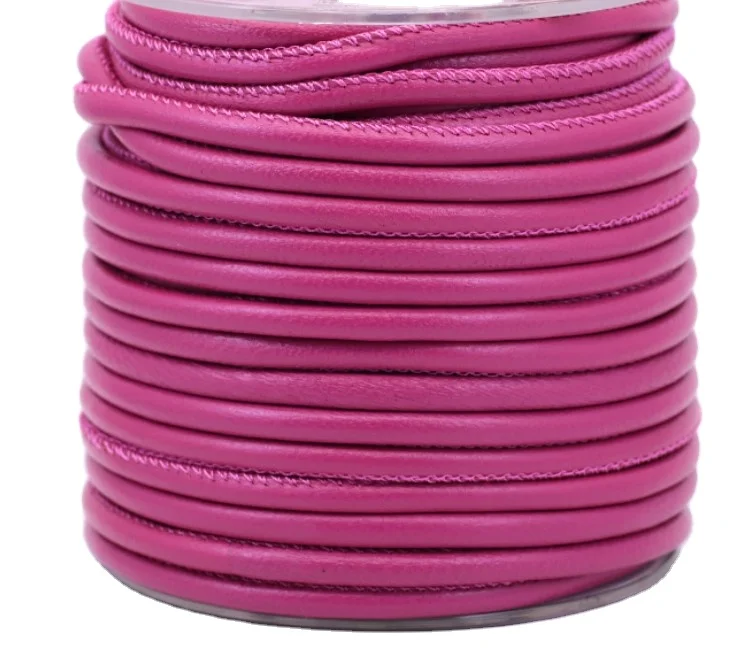 BMZ Factory Wholesale Direct True Nappa Leather Cord Genuine Lamb Cord Real Sheepskin Leather Cord 2.5mm 3mm 4mm 5mm