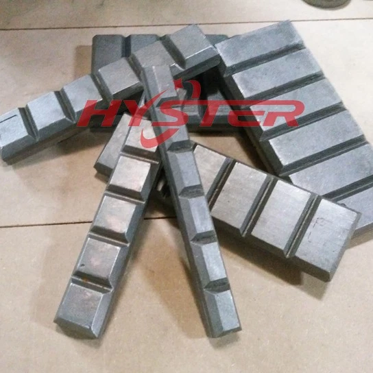 Vacuum brazed white iron chock bars laminated chockblocks CB100