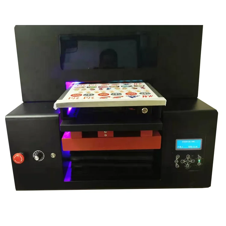 Hot selling 3060 a3 uv flatbed printer Crystal label printer machine with double XP600 print head