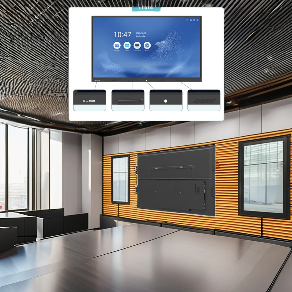 86-Inch Smart Board School Teaching Interactable LED Digital Flat Panel Interactive Whiteboard Electronic Touch Screen 65inches