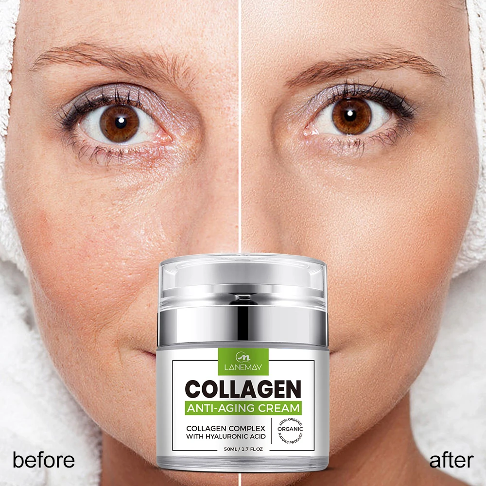 Vitamin A Face Cream Anti Aging Wrinkle Day Night Collagen Moisturizing Skin Whitening Hyaluronic Acid Facial Cream