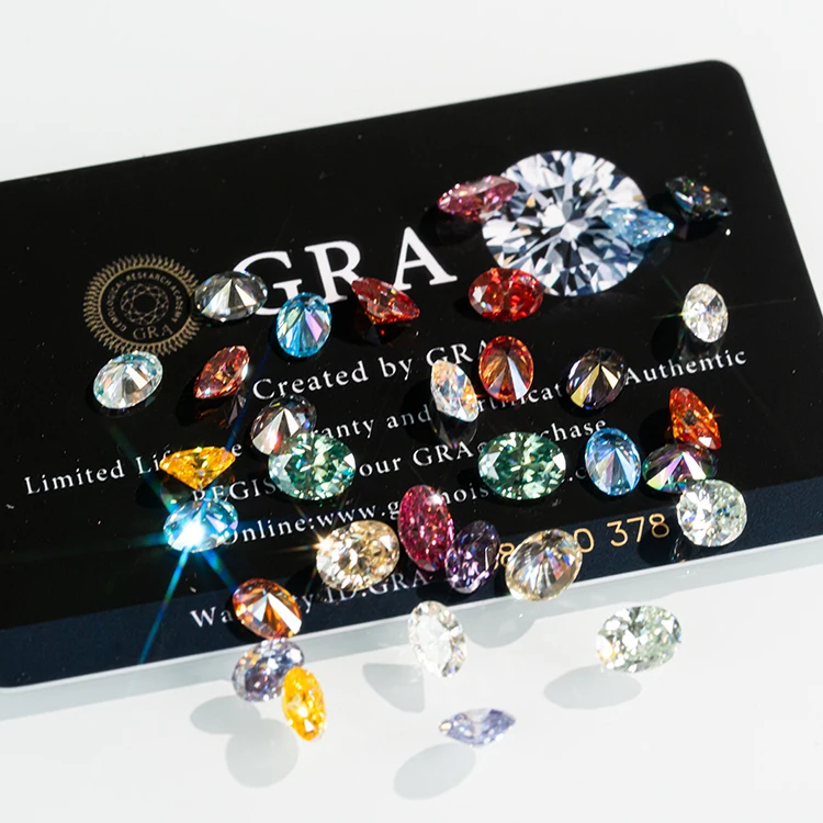 Goldleaf gems Oval cut loose moissanite stones VVS1 DEF color moissanite GRA Certificate pass diamond tester