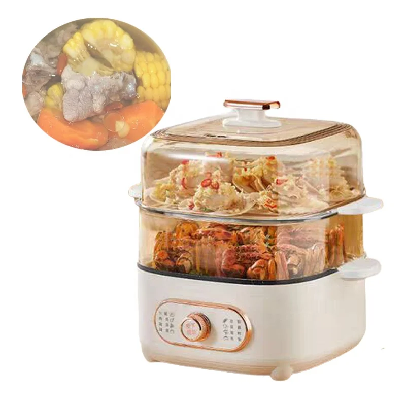 10.5L Electric Food Steamer Large Capacity Double Layers Multi Cooker Breakfast Maker Household Mini Steam pot Cooking Machine