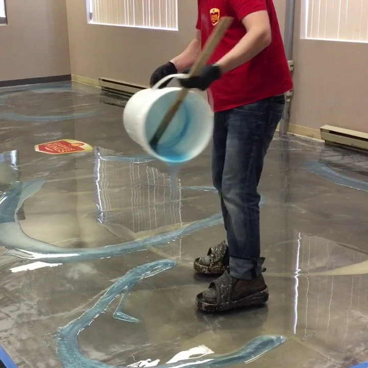 Перламутровое металлическое 100% твердое эпоксидное покрытие для пола