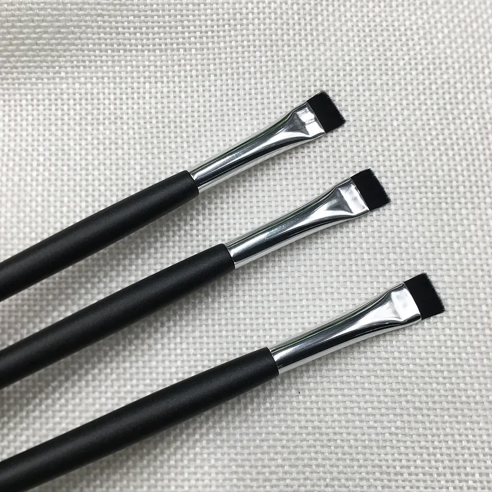 Ultra-Thin Precision Eyeliner and Eyebrow Makeup Brushes Fine Flat Nylon Eye Liner Brush for Lip Liner and Cheek Application