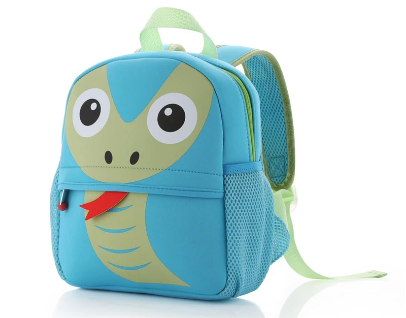 Blue Snake Unique Design School Backpack Animal Bag Neoprene Bag