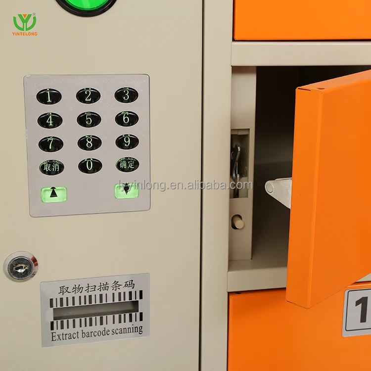 Yinlong smart charging lockers pin system&Bar code usb digital electronic  smart safe smart storage  cell phone charging locker