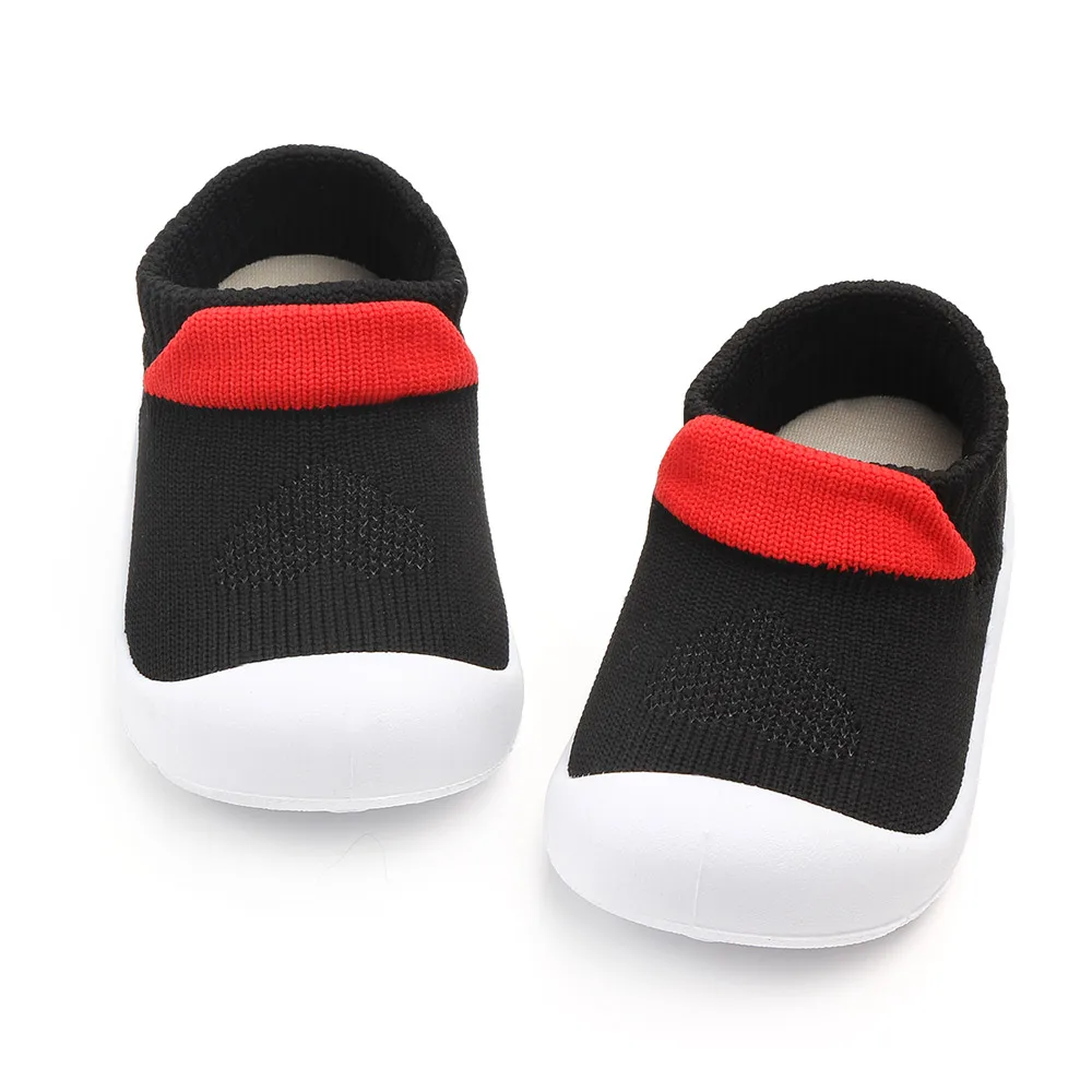 Pure Color Latest Baby Sock Shoes Kids Baby Prewalker Shoes