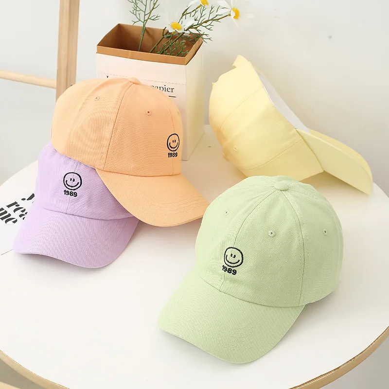 Luxury Print Baseball Cap Embroidery Dad hats custom logo Baseball Hat Unisex Smile Face Baseball Hat