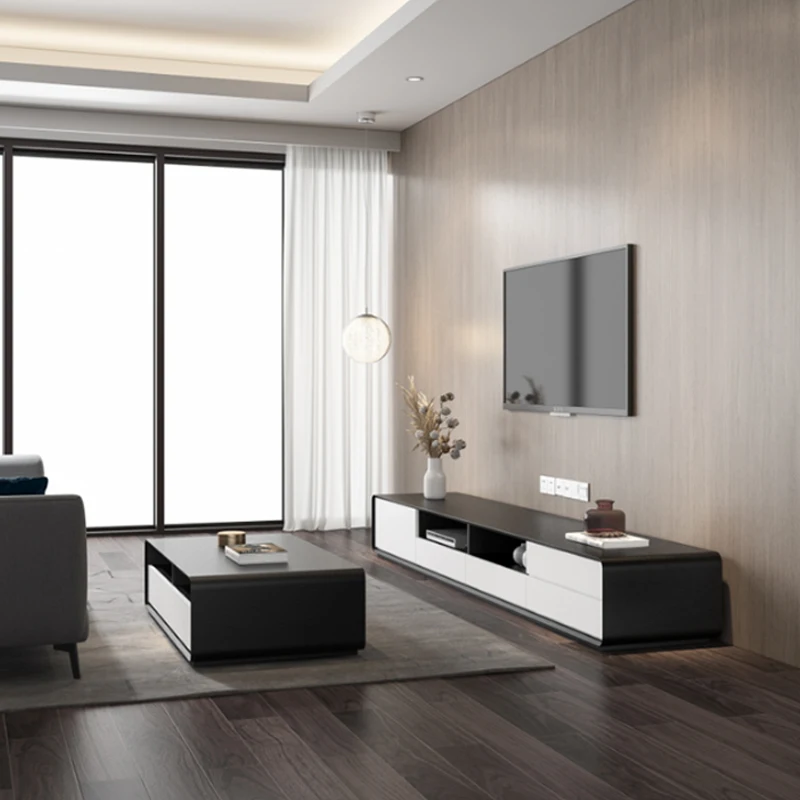 Практичный уникальный шкаф для хранения в гостиной минималистическом стиле подставка ТВ и журнальный