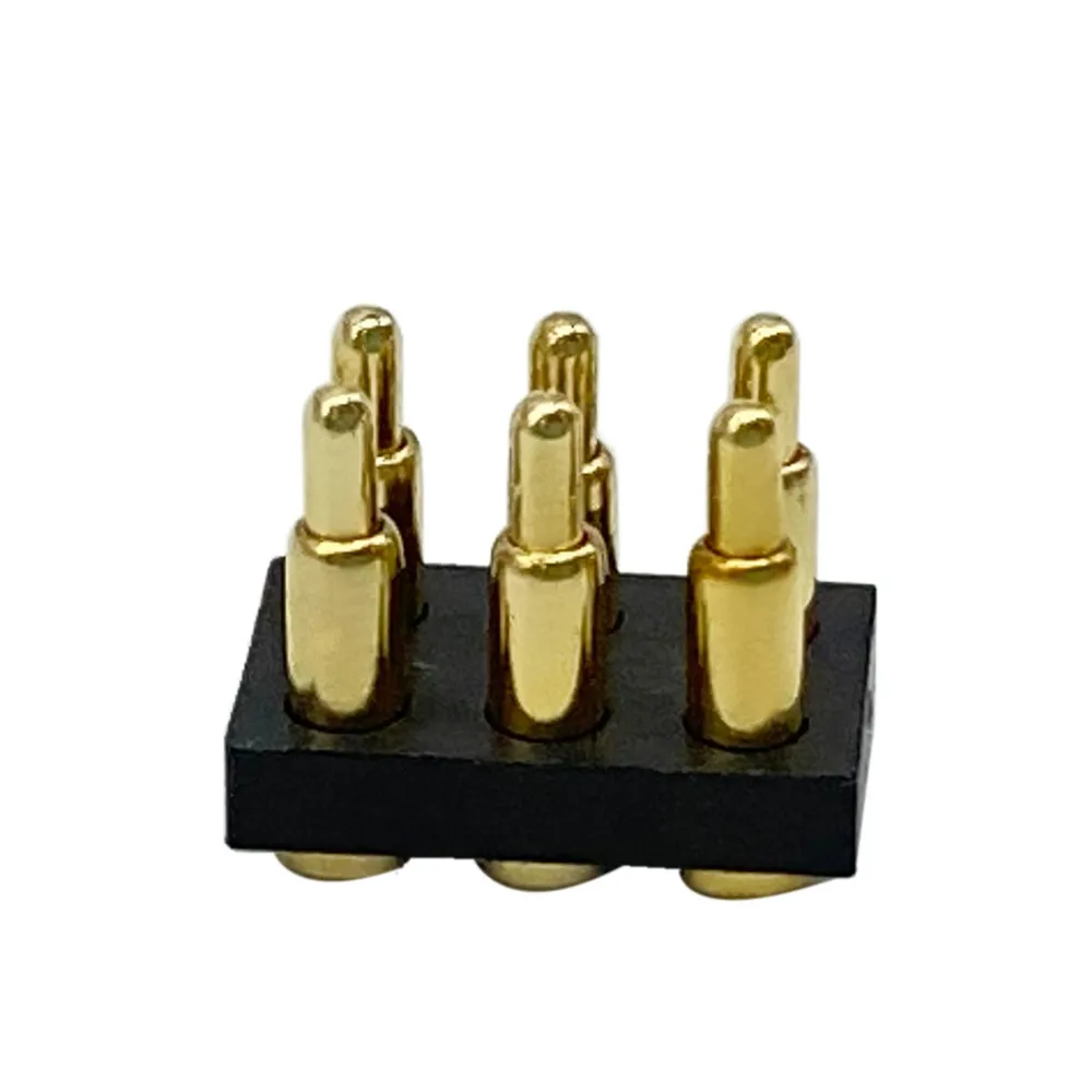 SMT 6 Pins Spring Loaded Pogo Pin Connecter for pcb Male 2 Row Rectangular Connector