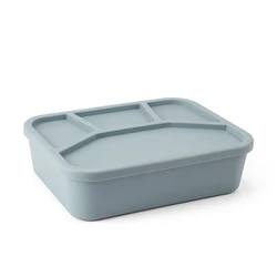 Stackable Food Storage Container with Lid Lunch Fruit Silicone Bento Box Durable Lunch Box Containers