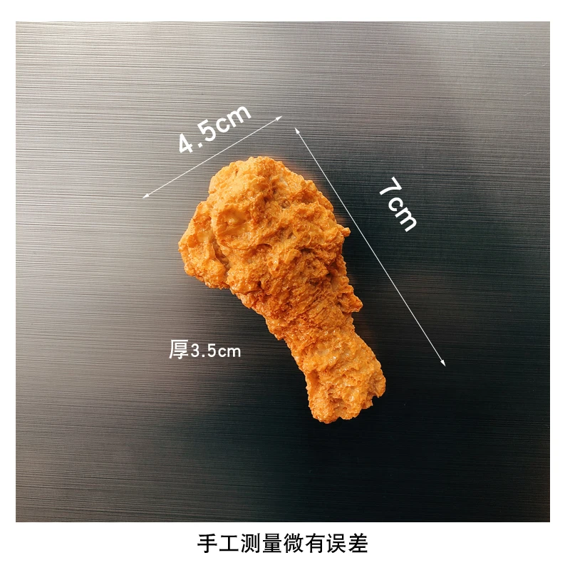 Fried Chicken burger Fridge Magnet 3D Resin Food french fries Chips Refrigerator Magnet Wholesale Price