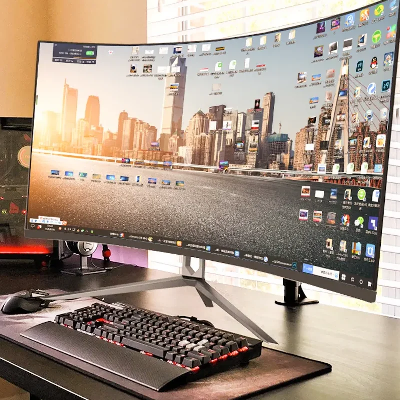 Открытый плоский супер игровой компьютер Multi Oem дисплей монитор экран изогнутый СВЕТОДИОДНЫЙ ПК 144 Гц дюймов