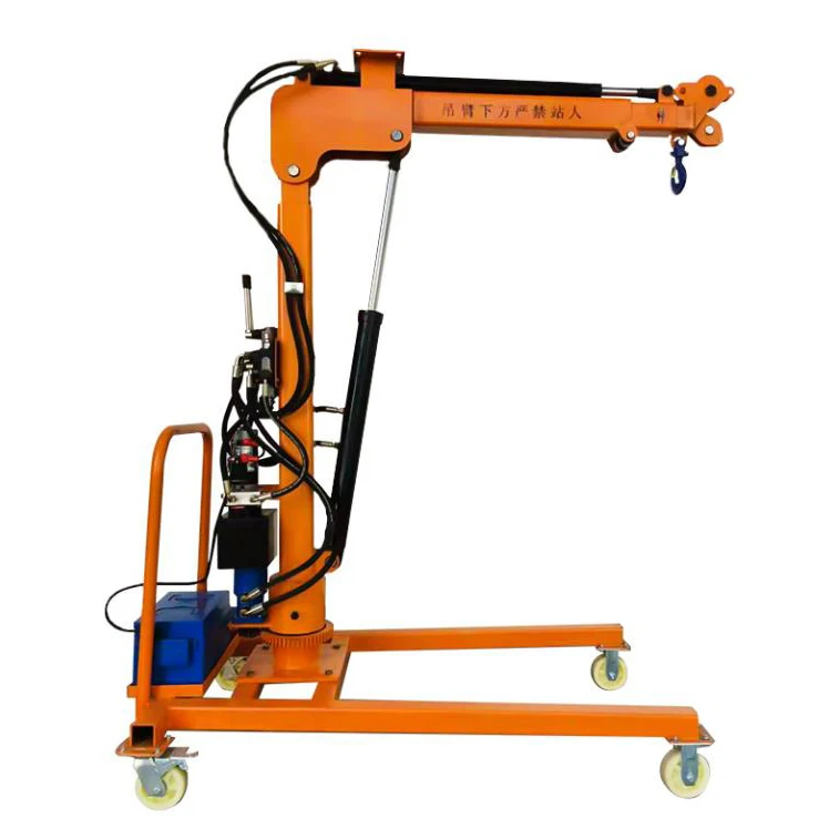 1000kg Mini Hydraulic Electric Winch 12v Pickup Truck crane truck Mounted Lifting Crane