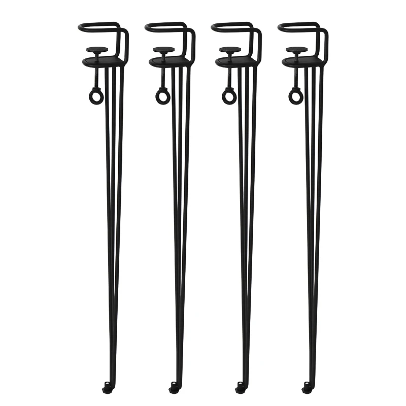 Source factory Wholesale Modern Stainless Steel Furniture Legs Customized Tabletop Clamp with Powder Coating No Punching Required