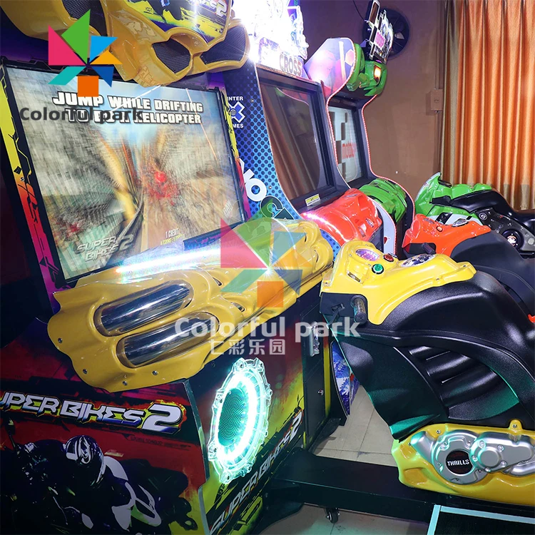 Colorful Park car simulator game machine racing car racing game machine motorcycle arcade