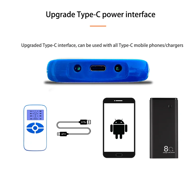 Multi functional massage device Portable hand held  multifunctional digital massager meridian meter EMS pulse massager