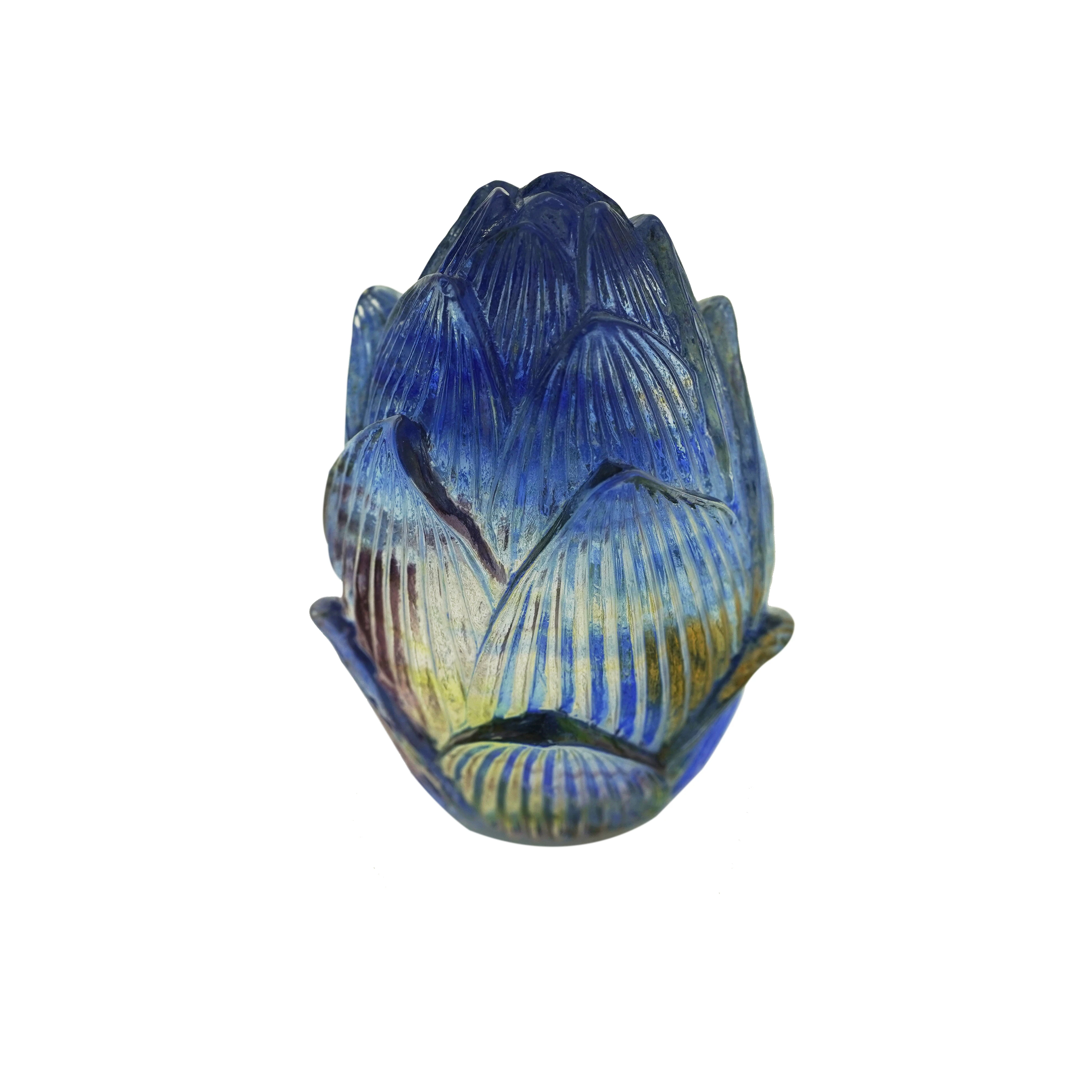 Crystal Glass Wholesale Colored Glaze Liuli lotus bud decoration