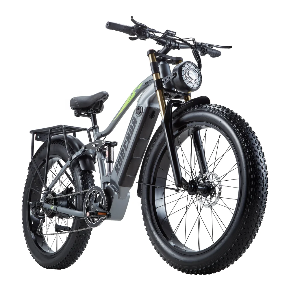 Factory stock Burchda electric bike MTB RX80 1000W48V20Ah SNOW bike electric sport beach sand mountain ground fatbike 7 speed