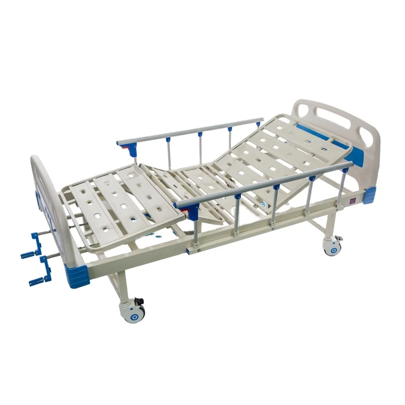Medical Appliances Hospital Bed Manual Two Cranks Treatment Hospital ICU Bed for Patients
