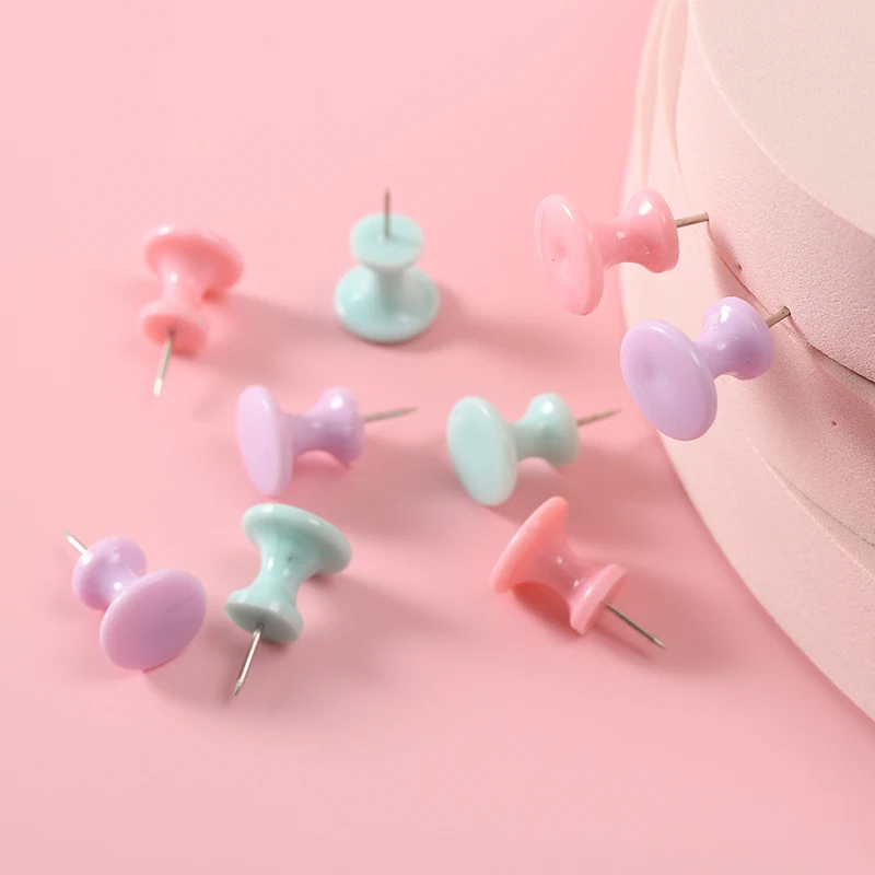 Цветные пластиковые гвозди I-nails earth nails, студенческие канцелярские принадлежности, милые комбинированные штифты, пресс, пробковая доска, гвозди для фотографий
