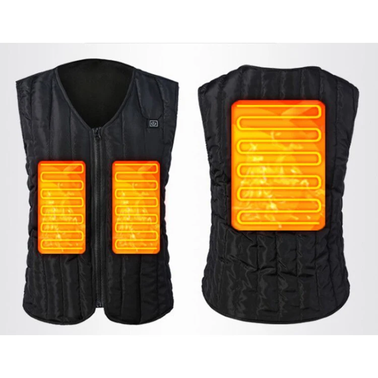 Winter Waterproof Camping Heating Suit Usb Rechargeable Smart Men Women Heated Vest Jacket Slim Down Cotton Waistcoat