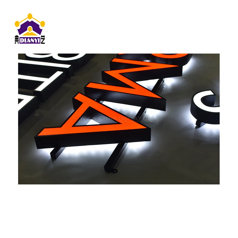 Free design Business Signs Logo Outdoor Making Acrylic Shop Wall Advertising sign Led Frontlit Channel Letters sign
