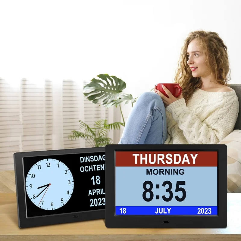 2024 Wireless Weather Station Clock With Indoor Outdoor Thermometer Wifi Smart Weather Station With Clock