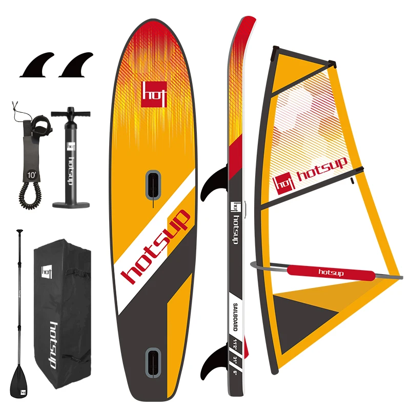 FAVORITE New Style single layer Stand up paddle board inflatable windsurf board with sail