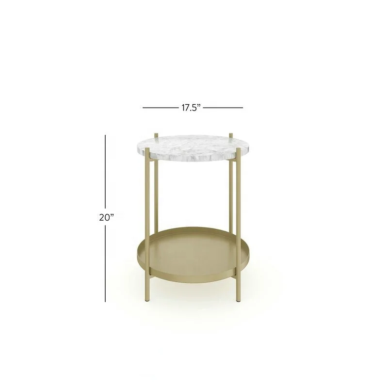 Лидер продаж, недорогой итальянский белый мраморный столешница, круглый журнальный столик для спальни, гостиной