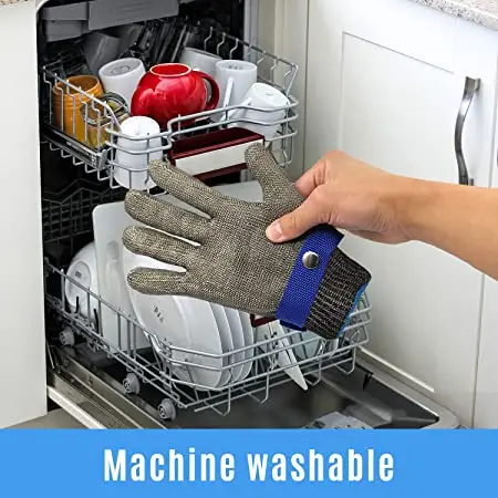 Anti Cutting Stainless Steel Meat Gloves Mesh Metal Wire Durable Butcher Gloves Cut Resistant Safety Working Glove