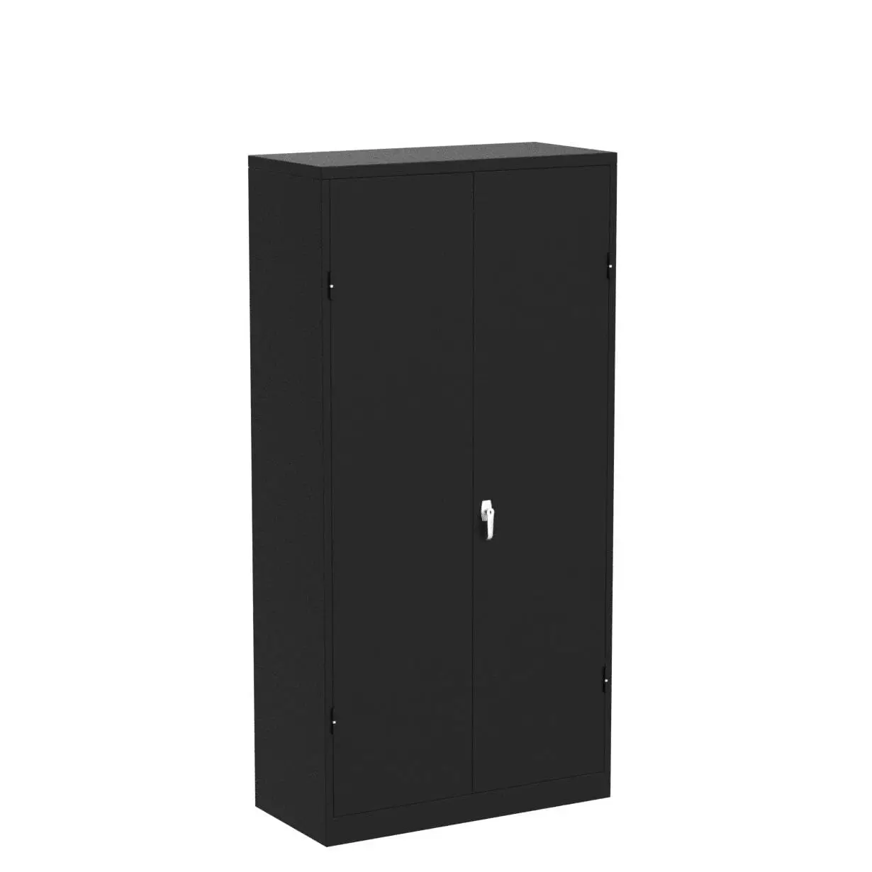 Modern Steel Garage Storage Unit with Multi-Purpose Shelves and Double Door