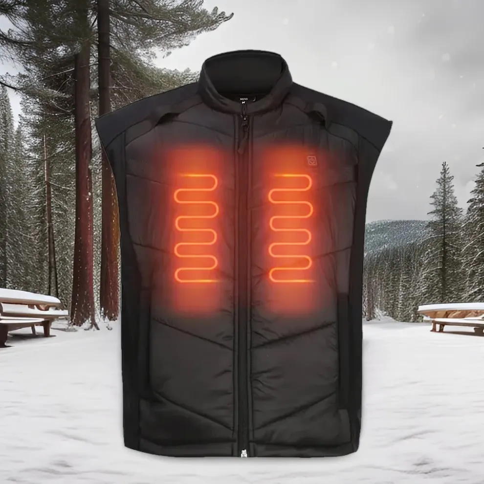 Custom XL Thermal Heated Vest 7.4V USB Charger Windproof and Warm Winter Outdoor Sport Waterproof Polyester Waistcoat gilet