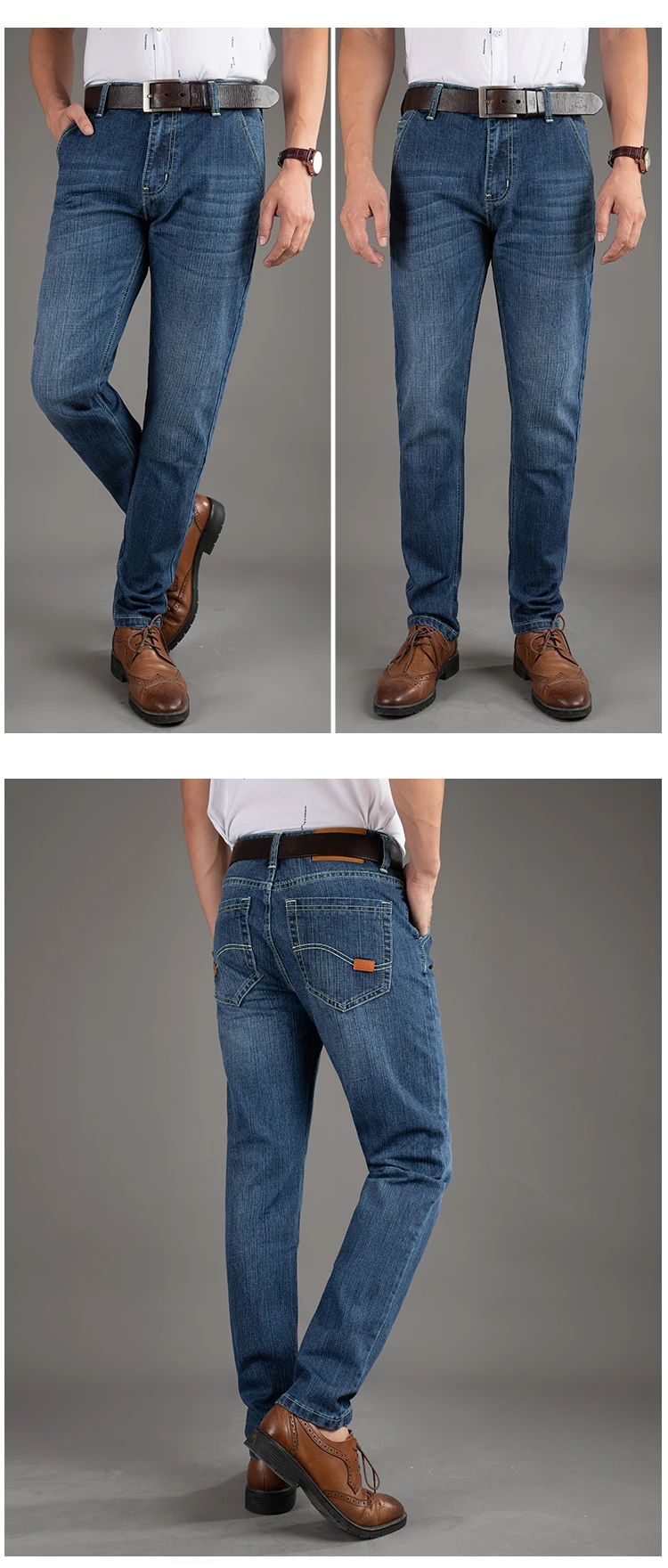 2023 Factory Wholesale Newest Style for Men Jeans Straight Leg Casual Pants and Color Fade Proof Feature Boyfriend Trousers