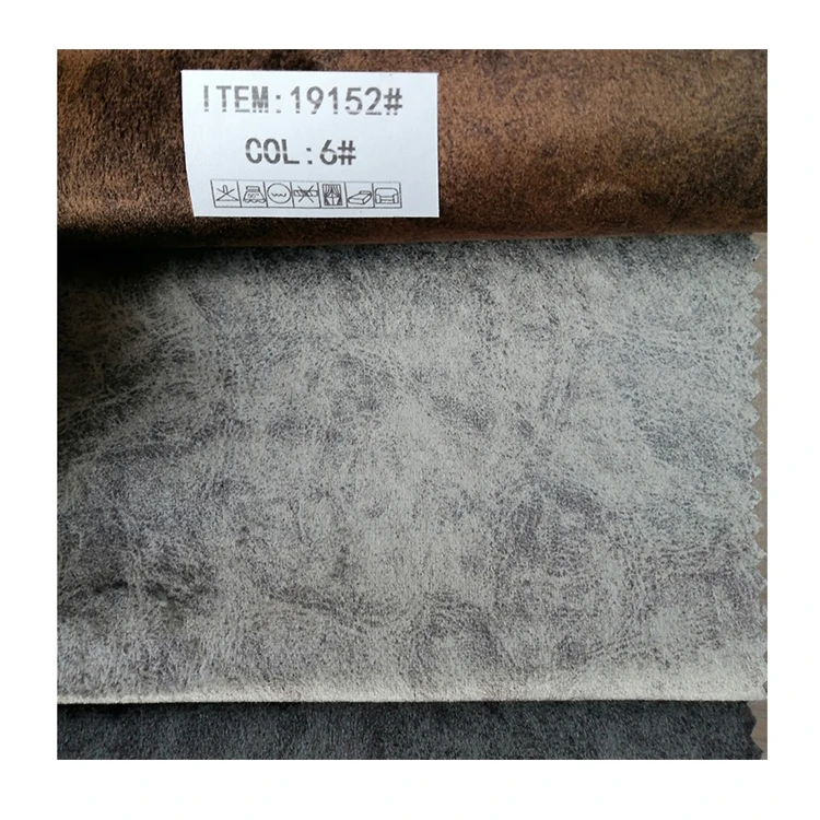 OEM One Stop Solutions Free Sample sofa raw synthetic leather Scuba Suede fabric upholstery