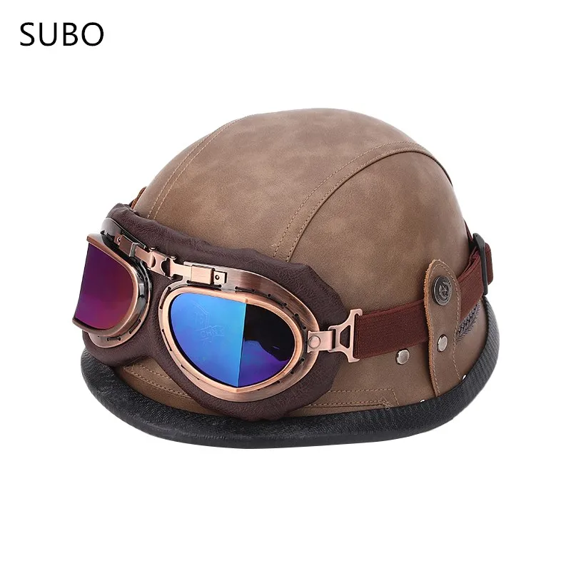 SUBO German Design Fashion Motorcycle Helmets Quality ABS Bike Comfortable Ride 9 Colors Optional Open Face ECE Certified Helmet