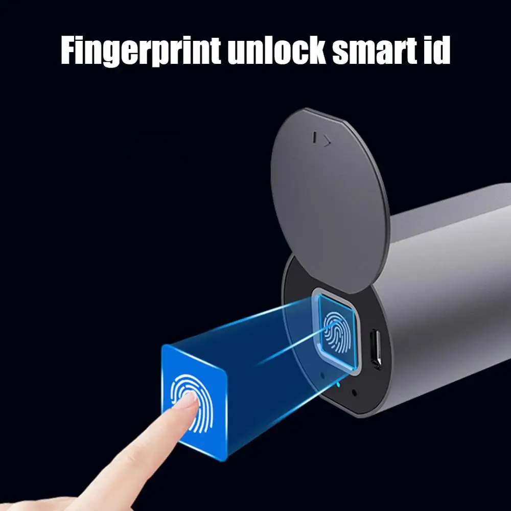 Motorcycle Lock Keyless Fingerprint Bicycle Lock With USB Charge 39.4 inch Bicycle Cable Locks for Bike Motorcycle Gate Fence