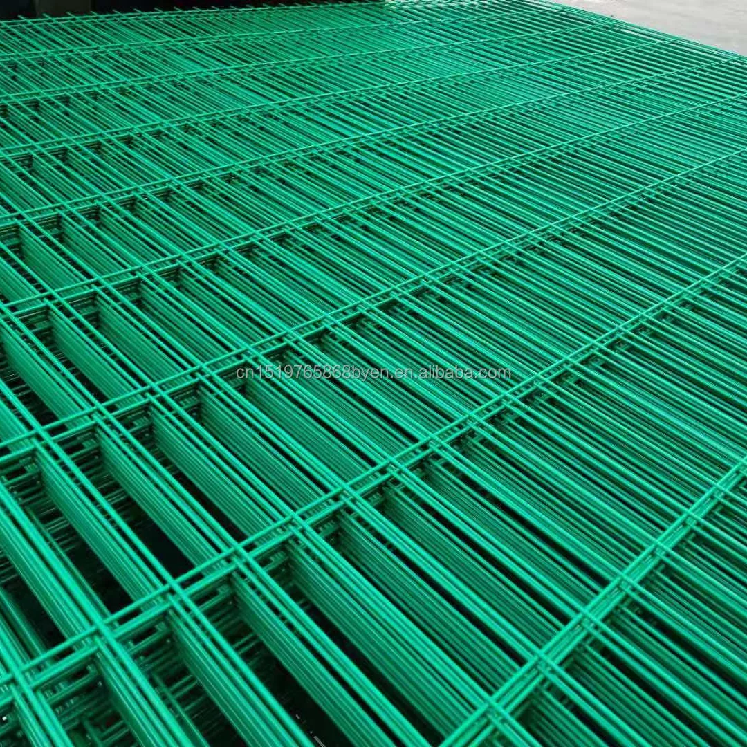 Iron Wire Mesh Fence Galvanized Welded Panel 2x2 Pvc Coated Mesh Panels Metal Steel Garden Fence Security Fences Powder Coated