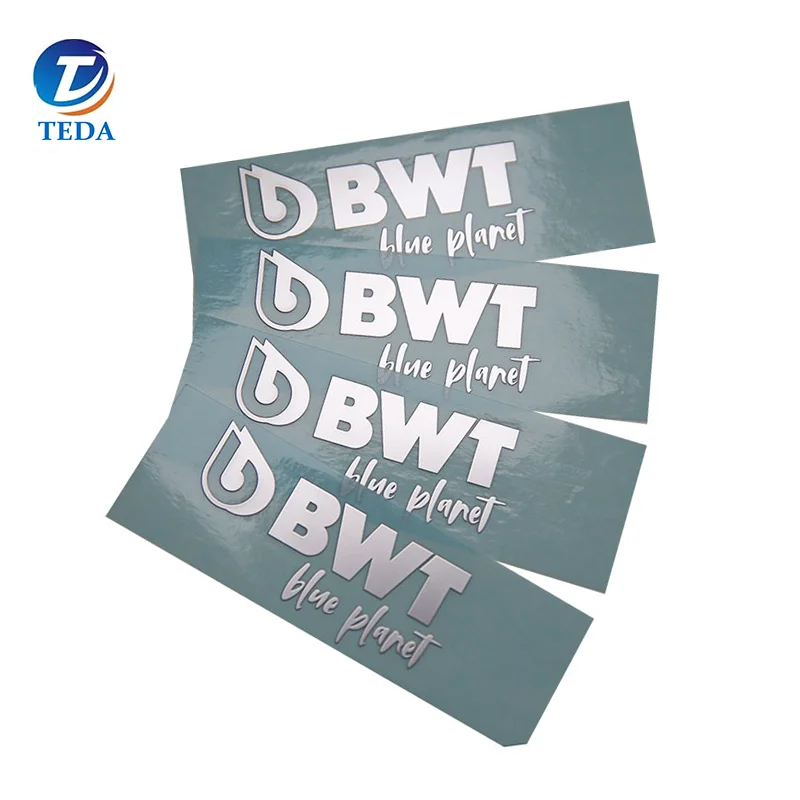 metalized matt silver pet sticker labels