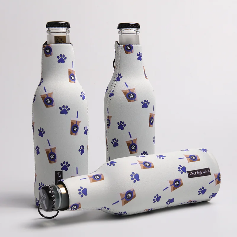 Custom Plain Blank Orange Neoprene 16oz Logo Print Beer Bottle Can Cooler Sleeve