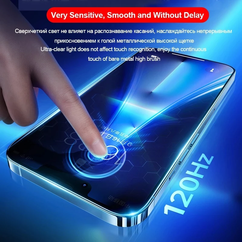 Стекло защитное закаленное для iPhone 13 12 Pro Max с полным покрытием