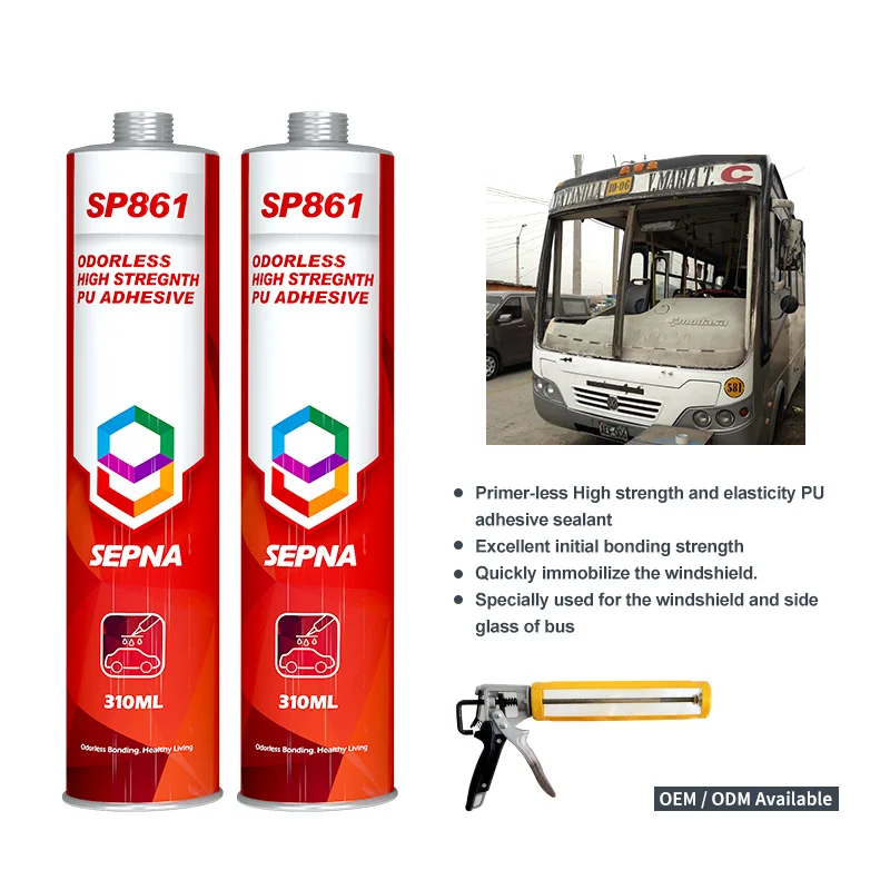 SP861 PU adhesive sealant car glass glue windshield repair automobile sealant for windscreen seal leak replacement
