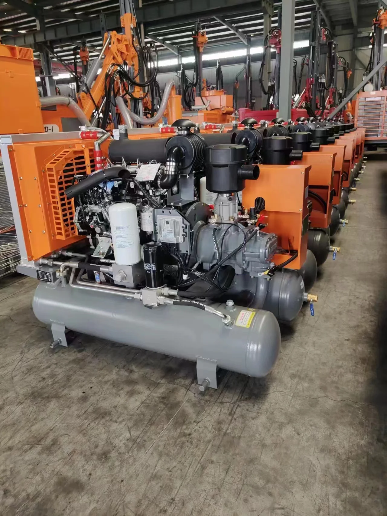 down-the-hole drilling rigs with good quality Air compressor and mud pump Rotary drilling rig 35hp