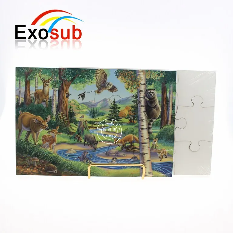 China manufacturer glossy blank MDF sublimation hardboard puzzles