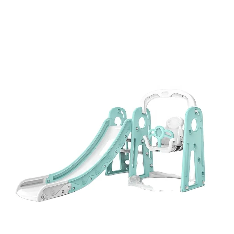 2020 new style Eco-friendly indoor and outdoor plastic baby slide with swing manufactured in China